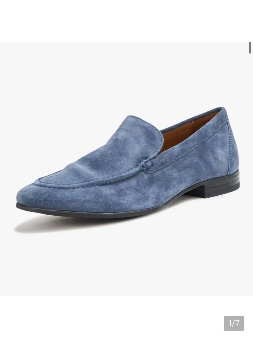 Allen Edmonds Lennox Blue Suede Loafers Men’s 9.5